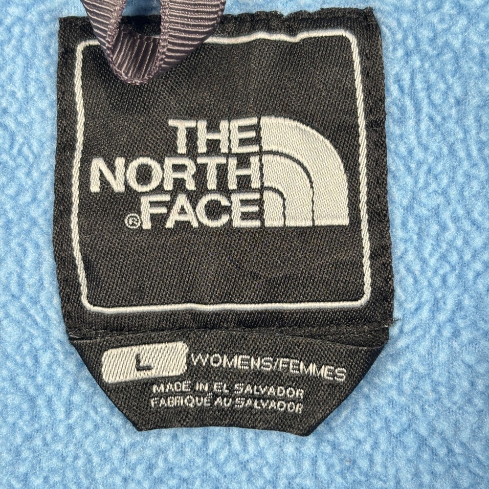 The North Face Denali Fleece Jacket Womens L Blue Gray Full Zip Colorblock - Picture 4 of 7